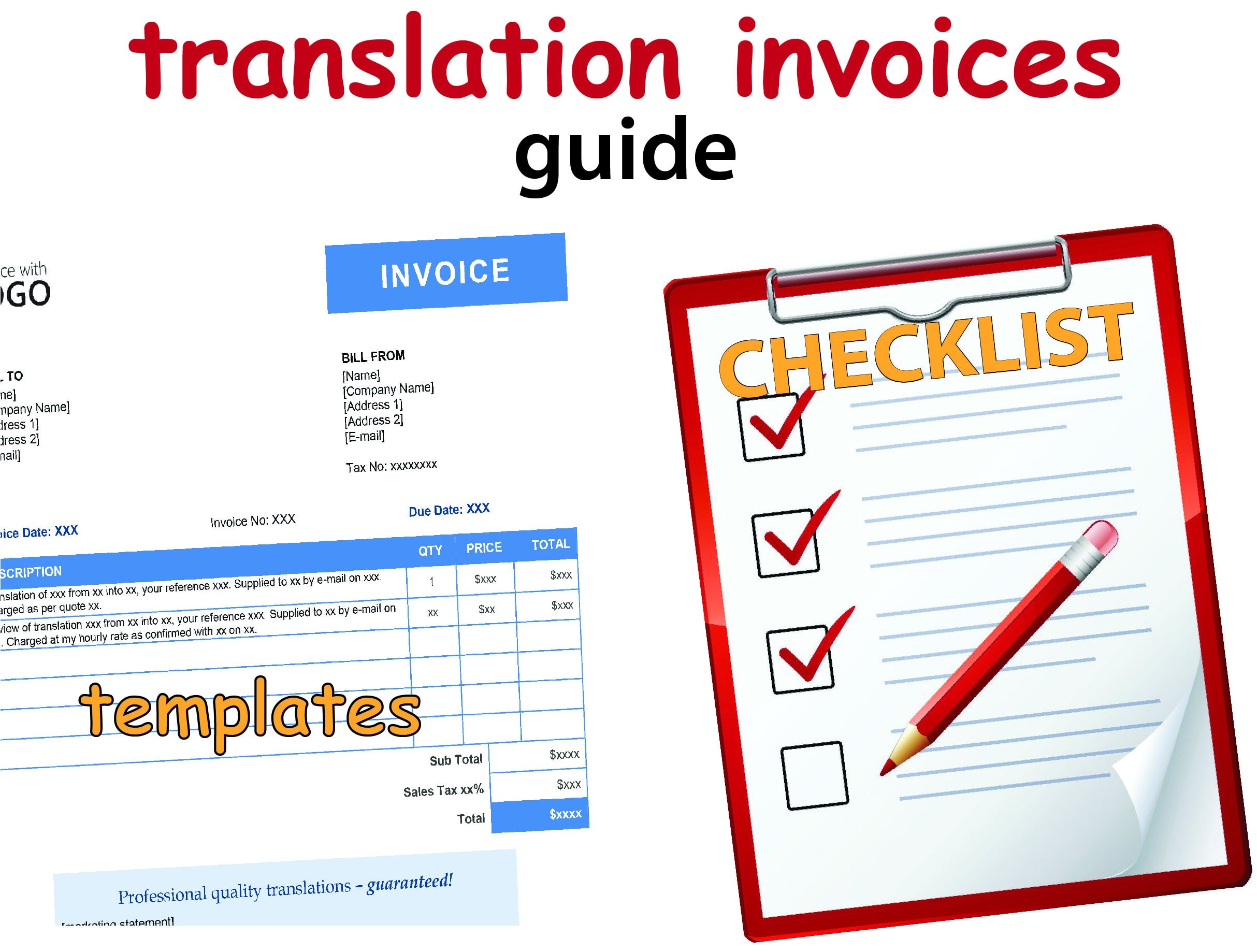 Your translation invoice: 22-point blueprint & free templates Inside Invoice Checklist Template