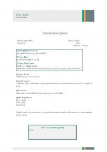 Translation Quote Template 3