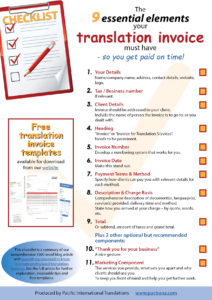 translation invoice checklist