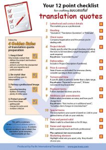 translation quote checklist