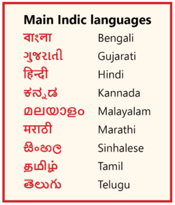 List of Indian languages in both Latin and Indic scripts